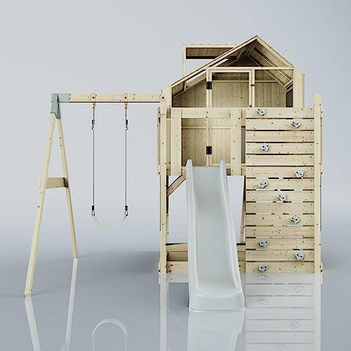 PolarPlay Kids Climbing Tower & Playhouse - Swing Brenna Mist - Image 2