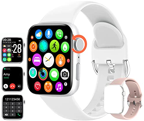 Smart Watch Answer Make Call/Voice Control For Android Ios Phones, Ip67 Waterproof Activity Tracker Smart Watches With Blood Pressure Heart Rate Spo2 Sleep, 28 Sports Watch For Women Men White #TOP5