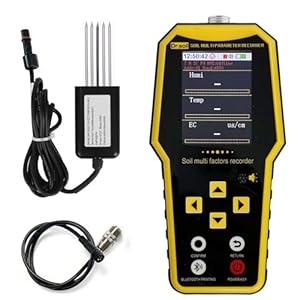 7 in 1 Soil Tester, Nitrogen Phosphorus Potassium NPK Tester, Handheld Soil PH Meter Kit, Temperature, Conductivity, Moisture, EC Meter for ​Petrochemical, Agriculture