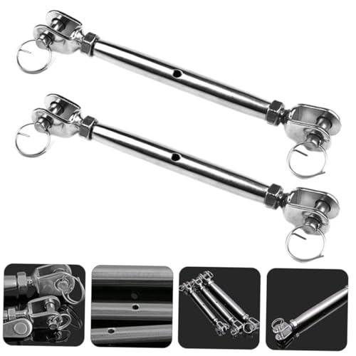 2 piezas Tensores de Cables de Cuerpo Cerrado de Acero Inoxidable para Tensión de Cable - Para Uso Industrial miniatura 3