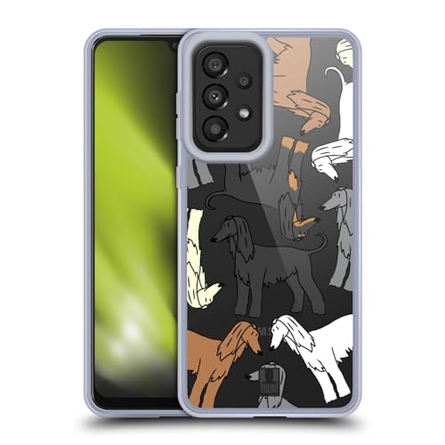 Head Case Designs Afghan Hound Dog Breed Patterns 5 Gel Case [Military Grade Protection] Compatible with Galaxy A33 5G (2022)