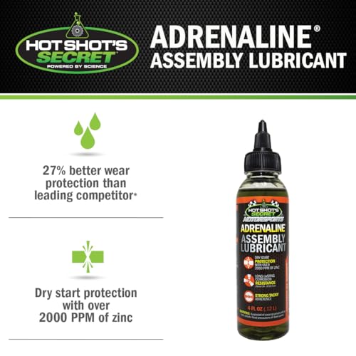 Image of Hot Shot's Secret Adrenaline Assembly Lube, 4 oz | Protects engine components during assembly while helping prevent dry starts and corrosion.