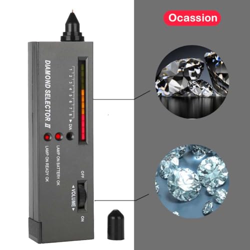 Telituny Tragbare Diamant Tester, Hochpräzise Diamant Tester Stift, Elektronischer Edelstein Goldprüfgerät mit LED Anzeige, Profi Diamantprüfer Goldtester, für Schmuck Edelsteine Diamant Kristall