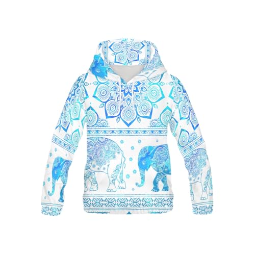 Animals in the Space Galaxy Long-sleeve All Over Print Athletic Hoodies Pullover Sweatshirt