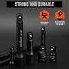 HORUSDY 12Pcs Socket Extension Set, 1/4, 3/8 and 1/2 Impact Drive Socket Extension, Socket Adapters, Drive Tool Accessory, CR-V Steel