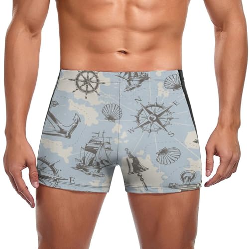 Swimming trunks Sailing Compass anti-irritation pour homme