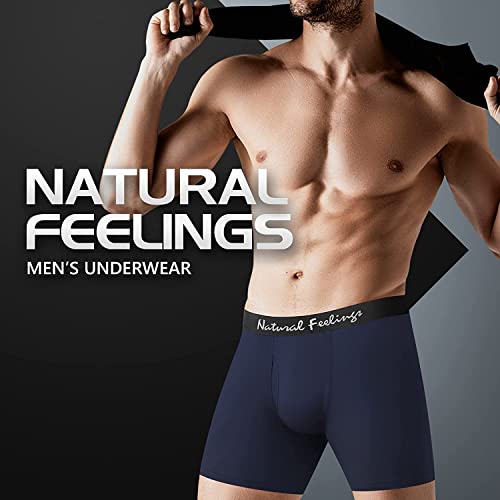5Mayi Mens Underwear Boxer Briefs Cotton Boxer Brief Regular Long Underwear 6 Pack2