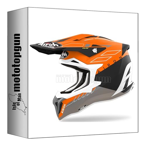 Casque Airoh Strycker Skin Orange Matt XS aux finitions soignées