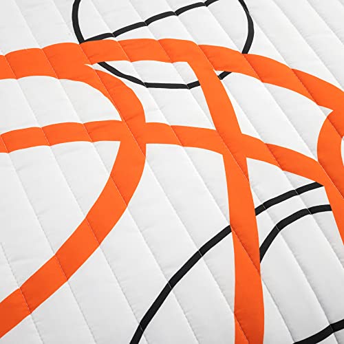 Lush Decor 21T011836 Basketball Game Reversible Oversized 5 Piece Quilt Set thumb #2