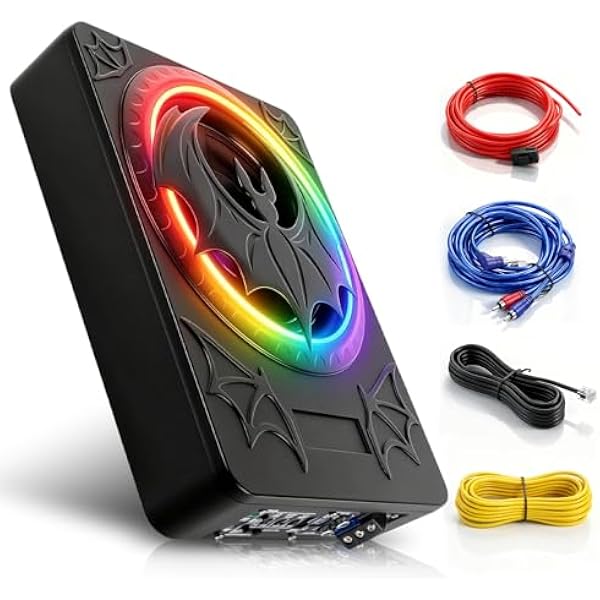 VECHTEL Ultrapłaski subwoofer, kompaktowy subwoofer 10 cali