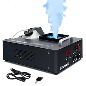 琛胜 Máquina De Humo De 1500 W/3000 W, Máquina De Niebla Vertical con 24 Luces Led De Colores, Efecto Y Control Remoto, para Halloween, Bodas, Discotecas, Fiestas De Navidad, Actuaciones De DJ,1500W