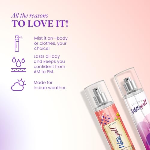 Image of Layer'r Wottagirl Secret Crush & Mandarin Twist Body Splash, 60ml x 2