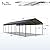 PHI VILLA 12'x30'x8.5 'Metal Carport for 2 Cars, Heavy Duty Car Ports for Heavy Snow, Reinforced Frame, Tall Metal Car Ports for Bass Boats, Full-Sized Pickup Trucks, and Tractors