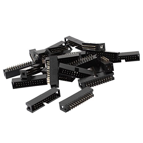 Aexit 25Pcs DC3-24P Audio & Video Accessories 24 Terminals 2.54mm Pitch Connector Pin Connectors & Adapters IDC Headers
