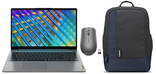 Image of Lenovo IdeaPad Slim3 2021 11thGen Intel i5 15.6 inch(39.62cm)FHD IPS ThinLight Laptop 4side Narrow(8GB /512GB SSD /Win /MS19 /1.65Kg)82H800RFIN + 15.6 inchBackpack+Wireless Mouse Optical Sensor 1200DPI NanoUSB
