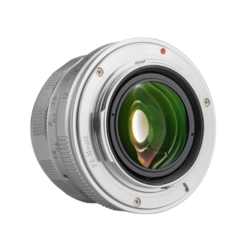 Image of Brightin Star 35mm Lens APS-C Large Aperture Portrait Lens Mirroless Camera (Silver(for Fuji XF), 35mm F1.2)