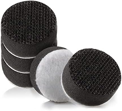 5 Pack 1 Inch Hook and Loop Soft Foam Buffering Pad, Sponge Cushion Buffer Backing Pad No Hole, 25 mm for Sanding Pad