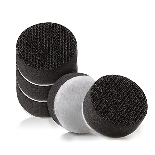 LEONTOOL Paquete de 5 almohadillas de espuma suave con gancho y bucle de 1 pulgada, almohadilla de respaldo sin agujero, 25 mm para lijado