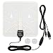 LEADSIGN Window TV Antenna ATSC200T - 50 Miles Transparent Digital HDTV Antenna with Builtin TV Amplifier Signal Booster and 16.5ft Long Cable