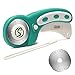 Produktbild Swiver Rollschneider mit 1 SKS-7 Japanisches Edelstahl Klingen & Sicherheitsverschluss - 45mm Ergonomisches Rollschneider Stoff, beidhändigen Gebrauch - Ideal zum Nähen & Basteln  Grün