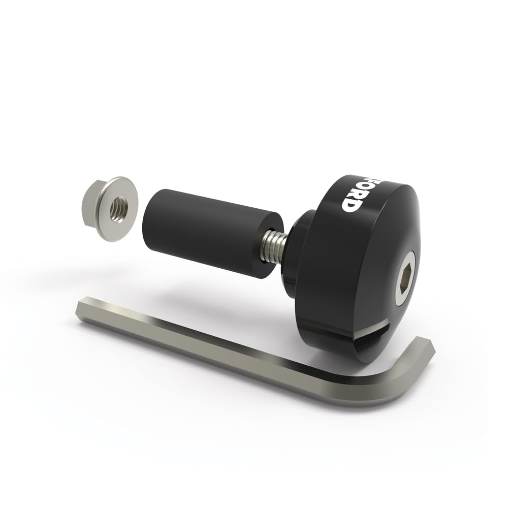 Oxford OX593 Aluminium Motorcycle Bar Ends 1 Black