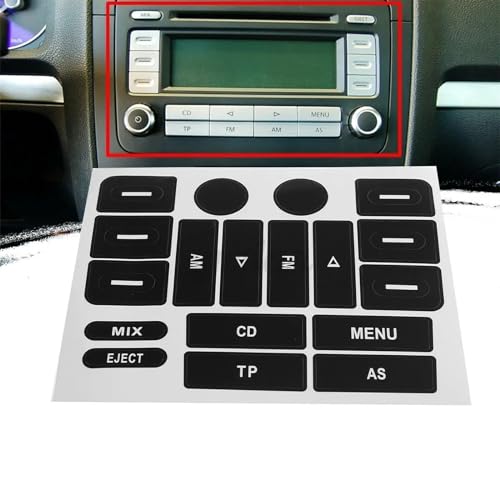 Autocollants de réparation pour boutons de radio de VW Golf MK5 et Passat - 2