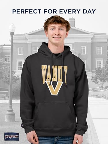 Image of JanSport NCAA Officially Licensed Rival Hoodie, Long Sleeve Unisex Sweatshirt, Cotton-Polyester Blend, Double-Layered Hood