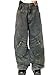 Unisex Big Pocket Baggy Jeans Street Cargo Y2k Punk Wide Leg Oversized Loose Casual Hiphop Grunge Denim Goth Pants (Small,Denim)