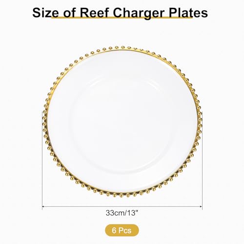 uxcell 6 piezas platos cargadores redondos 13 in plástico miniatura 2