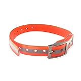 PetSpy Reflective Dog Training Collar - Safe at Night and Odor Free Adjustable and Durable, Orange