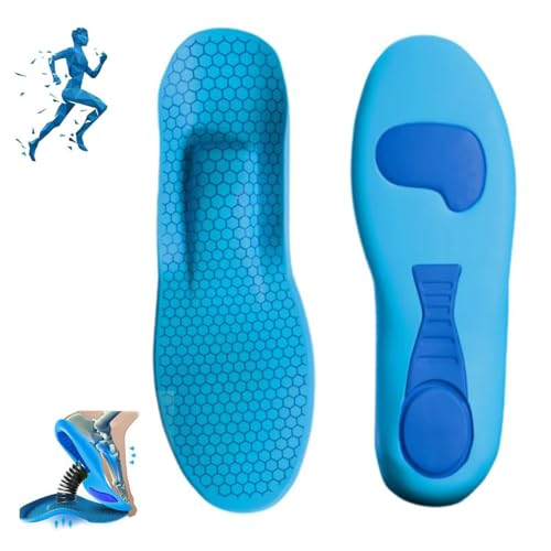 Plantillas Ortopédicas para Mujer Hombre, Ortopédicas Plantillas Transpirable Y Amortiguador para Transpirables Con (1 Pair, L)