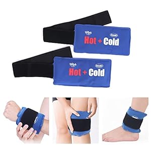 Hilph Allzweck Kühlpad Gel Kühlkissen mit Elastischen Bändern Klettverschluss für Sportverletzungen Kuehlbandagen, 2 Packungen Kühlpack Kühlkompresse für Schmerzlinderung, Gelenkschmerzen