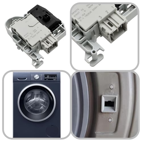 1 Stück Ersatzteil Elektrisches Türschloss für Waschmaschine 0638259 Kompatibel mit Bosch Siemens IQ100 IQ300 IQ500 IQ700