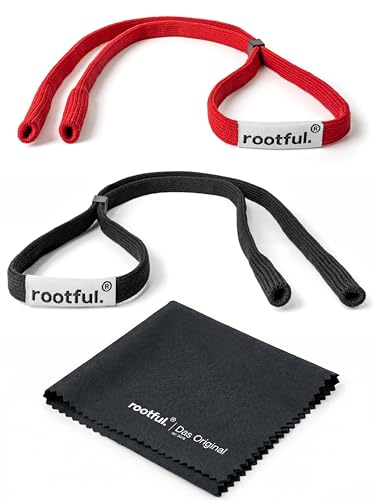 rootful.® 2 Stück Sportbrillenband PRO [LEISTUNGSFÄHIG] Fester Halt für Sport- und Sonnenbrillen...