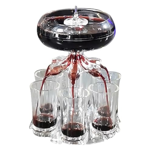 6-częściowy zestaw dozowników Baby Guinness Shot, przezroczysty nalewak do alkoholu z pleksiglasu z 6 szklankami, zabawna gra imprezowa typu spinner, przenośne akcesoria barowe, do domowego