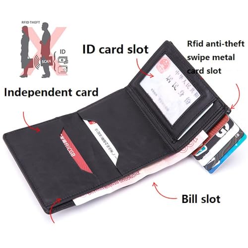 NIMSO Simplicity ID Cases Carbon Fiber Credit Card Holder Blocking RFID Wallet Leather Unisex Security Information Aluminum Metal Purse3