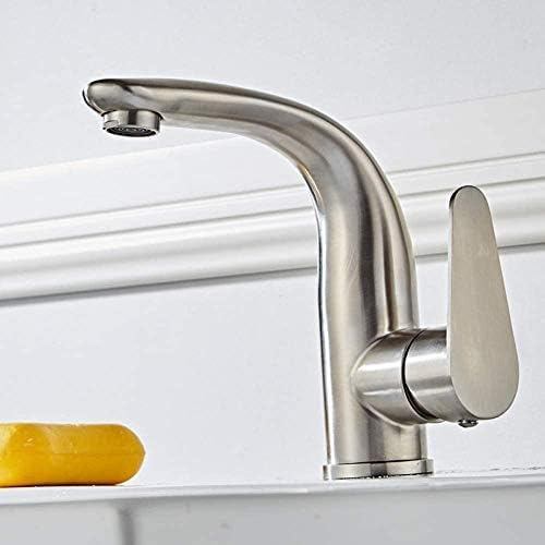 Mitigeur de cuisine et salle de bain en acier inoxydable eau chaude et froide avec plaque