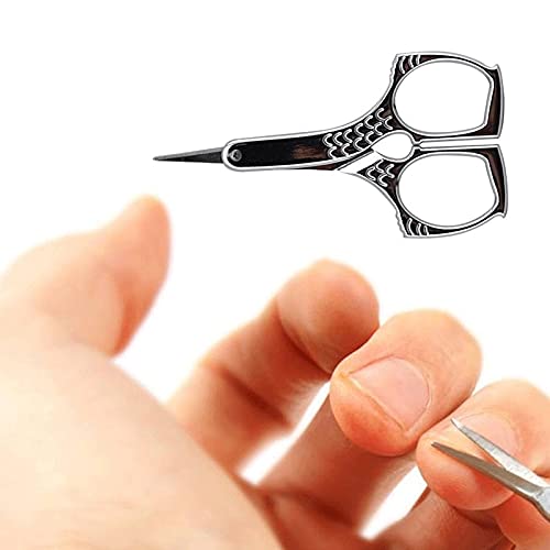 Tijeras artesanales, 1 pieza, tijeras for pelo de nariz y cejas, cortador de herramientas pequeñas for uñas, pinzas de recorte de manicura, herramientas de maquillaje y belleza, tijeras
