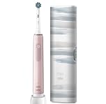 Oral-B Pro 3 Electric Toothbrushes Adults, 1 Toothbrush Head & Travel Case, 3 Modes with Teeth Whitening, 2 Pin UK Plug, Pink