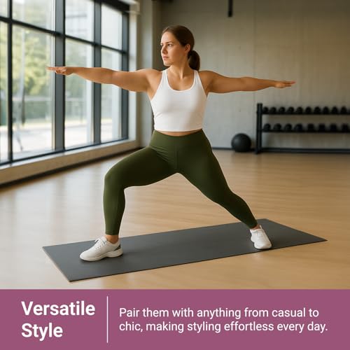 image for SATINA High Waisted Olive Leggings for Women - Soft, Stretchy Leggings