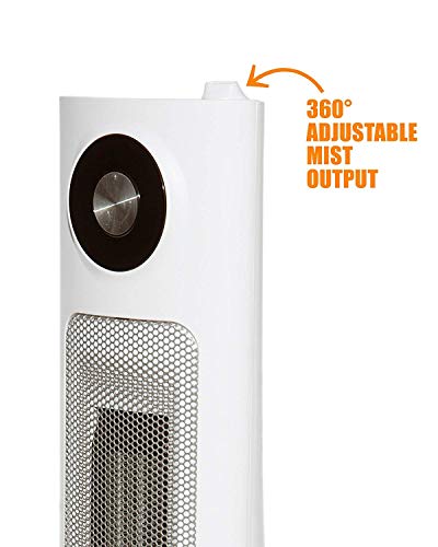 Crane USA 2-in-1 35" Digital Ceramic Tower Heater and Ultrasonic Cool Mist Humidifier with Remote Control - Thumbnail 2