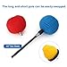 Linkstyle 5PCS Drill Polishing Ball Set, Car Wheel Polisher Sponge Pad Kit with Long Extension Pole & Cleaning Brush, Buffing Ball for 1/4