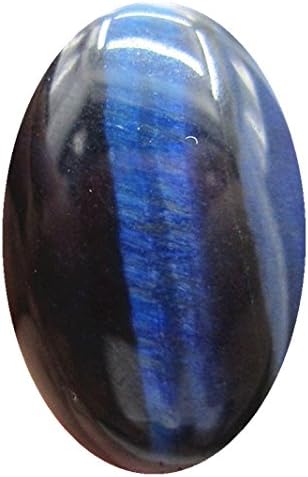 5 Pcs 13x18mm Oval Cabochon CAB Flatback Semi-precious Gemstone Ring Face Beads (Blue Tiger's Eye)