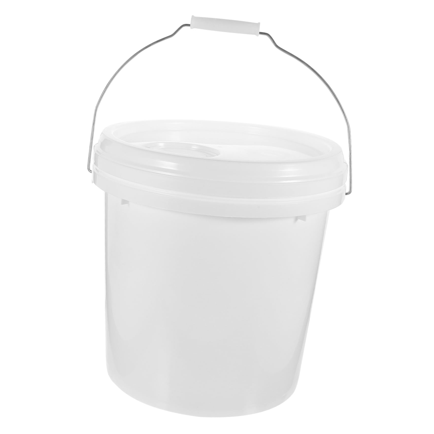 Cubo de Pintura Blanco de 10 litros Hdpe con Tapa Multiusos para Almacenar y Transportar Pintura de Forma Práctica y Segura