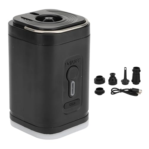 Portable Electric Air Pump Powerful Inflation for Camping Travel LED Light