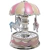 Amosfun Carousel Music Box Horse Christmas Girls Musical-Luxury Carousel Music Box Rotate and Automatic Lifting LED Light Luminous RotationPurple