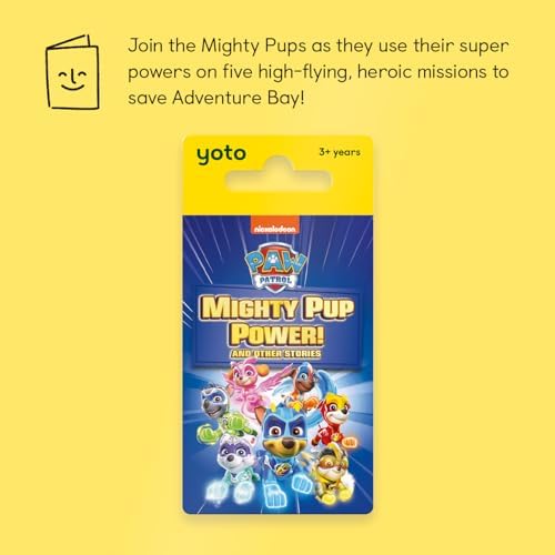 Yoto PAW Patrol Mighty Pup Power & Other Stories – Kids Audio Card for Use with Yoto Player & Mini All-in-1 Audio Player, Screen-Free Listening with Fun Stories for Playtime, Bedtime & Travel, Ages 3+ 2 41fM08Cd1yL. AC
