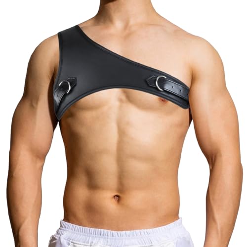 Mens Neoprene Custom Harness Body Chest Belt Adjustable Shoulder Harness