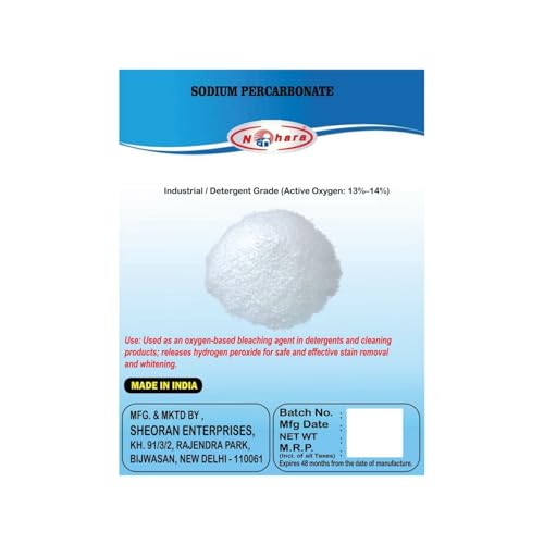 Image of Nohara Sodium Percarbonate Powder 250g, Industrial & Detergent Grade Oxygen Bleach for Laundry, Cleaning, and Water Treatment Use