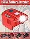 Power Wechselrichter für Einhell 18V Akku, 150W Wechselrichtergenerator Stromquelle für Einhell 18V Li-Ionen Batterie mit 2 USB & LED Licht & Wechselstromauslass, DC 18 Volt bis AC 220V Wechselrichter